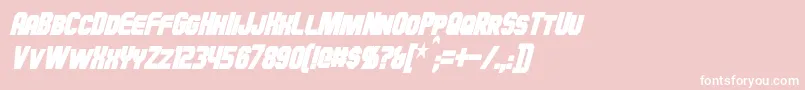 HauserCondensedBoldItalic Font – White Fonts on Pink Background