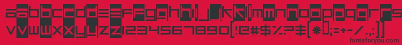 UnsteadyOversteer Font – Black Fonts on Red Background