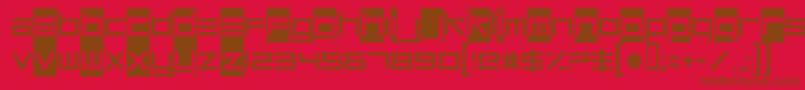 UnsteadyOversteer Font – Brown Fonts on Red Background