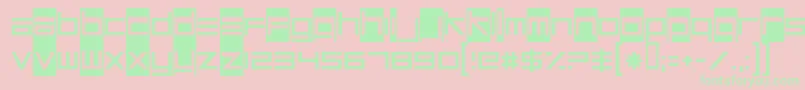 UnsteadyOversteer Font – Green Fonts on Pink Background