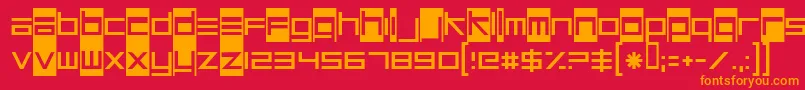 UnsteadyOversteer Font – Orange Fonts on Red Background