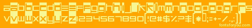 UnsteadyOversteer Font – Yellow Fonts on Orange Background