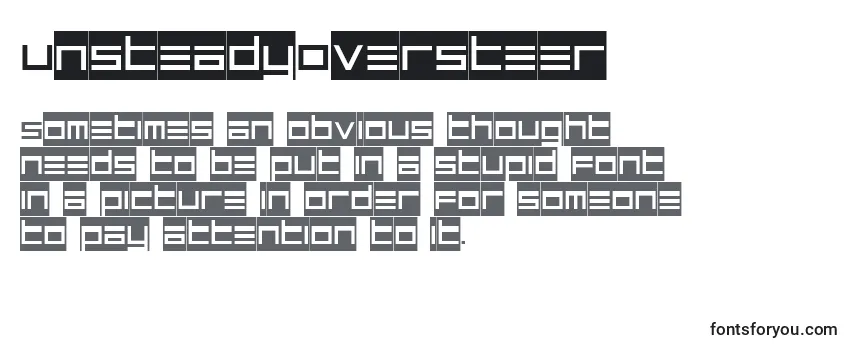 Review of the UnsteadyOversteer Font