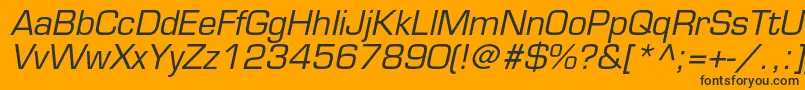 EurostileltstdOblique Font – Black Fonts on Orange Background