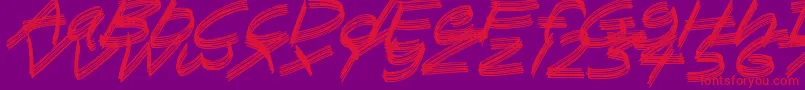 fuente SandscrapeItalic – Fuentes Rojas Sobre Fondo Morado