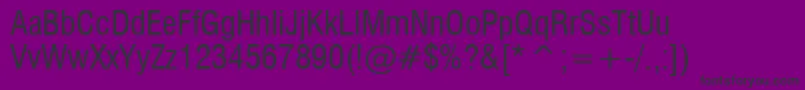 Swiss721CondensedBt Font – Black Fonts on Purple Background