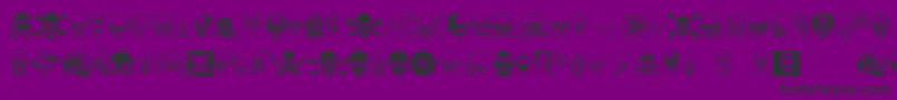 Skullx Font – Black Fonts on Purple Background