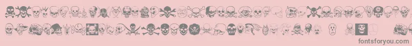 Skullx-Schriftart – Graue Schriften auf rosa Hintergrund