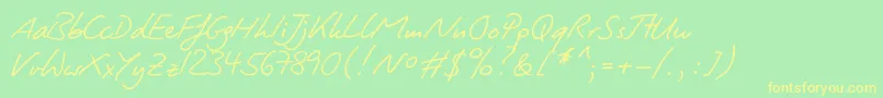 Lightpen Font – Yellow Fonts on Green Background