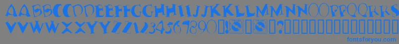 TerribleNerves Font – Blue Fonts on Gray Background