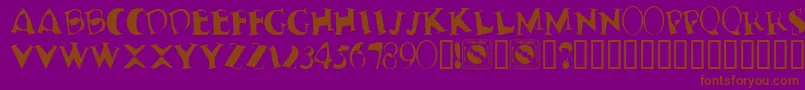 TerribleNerves Font – Brown Fonts on Purple Background