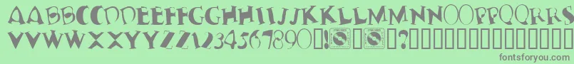 TerribleNerves Font – Gray Fonts on Green Background