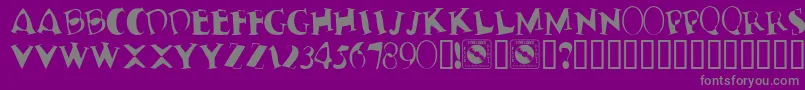 TerribleNerves Font – Gray Fonts on Purple Background