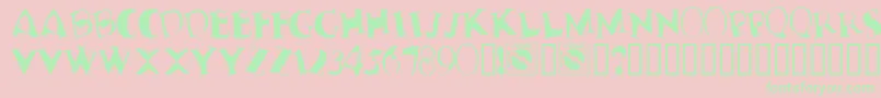 TerribleNerves Font – Green Fonts on Pink Background