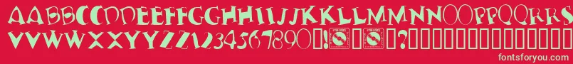 TerribleNerves Font – Green Fonts on Red Background