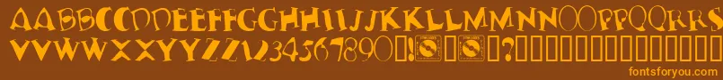 TerribleNerves Font – Orange Fonts on Brown Background