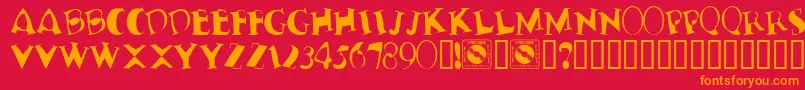 TerribleNerves Font – Orange Fonts on Red Background