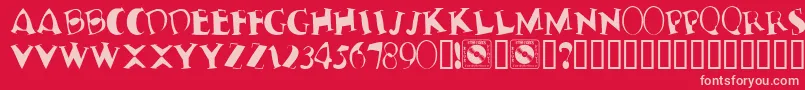 TerribleNerves Font – Pink Fonts on Red Background