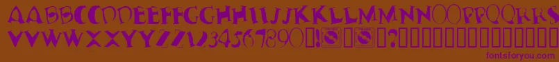 TerribleNerves-Schriftart – Violette Schriften auf braunem Hintergrund