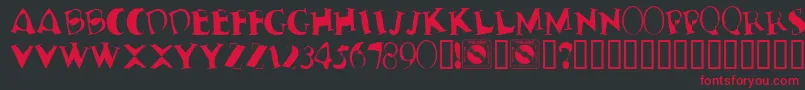 TerribleNerves-Schriftart – Rote Schriften auf schwarzem Hintergrund