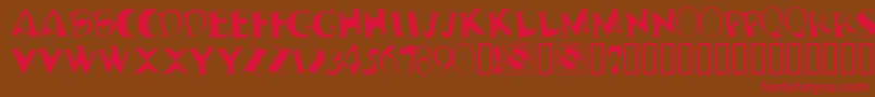 TerribleNerves Font – Red Fonts on Brown Background