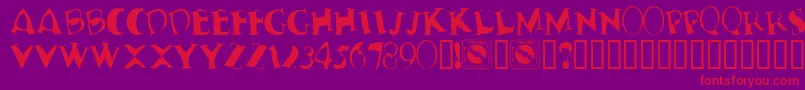 TerribleNerves Font – Red Fonts on Purple Background