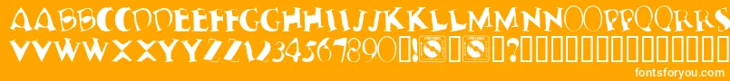 TerribleNerves Font – White Fonts on Orange Background