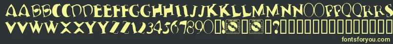 TerribleNerves Font – Yellow Fonts on Black Background