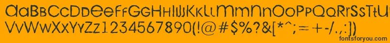 AAvantecpslcbrkLight Font – Black Fonts on Orange Background