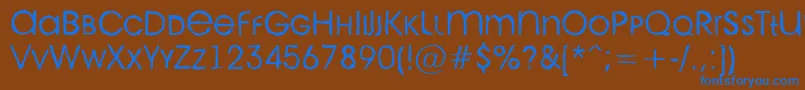 AAvantecpslcbrkLight Font – Blue Fonts on Brown Background