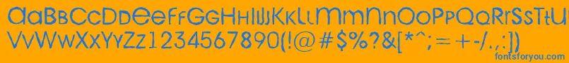 AAvantecpslcbrkLight Font – Blue Fonts on Orange Background