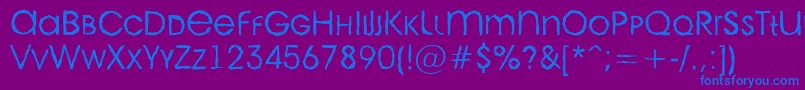 AAvantecpslcbrkLight Font – Blue Fonts on Purple Background