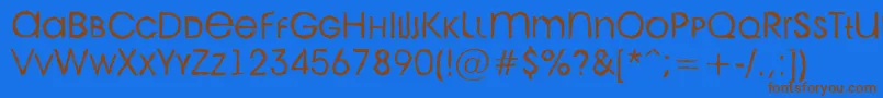 AAvantecpslcbrkLight Font – Brown Fonts on Blue Background