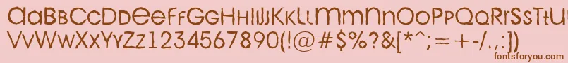 AAvantecpslcbrkLight Font – Brown Fonts on Pink Background