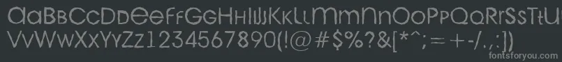 フォントAAvantecpslcbrkLight – 黒い背景に灰色の文字
