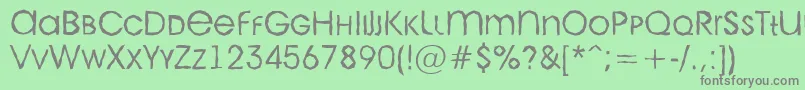 AAvantecpslcbrkLight Font – Gray Fonts on Green Background