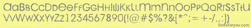 AAvantecpslcbrkLight Font – Gray Fonts on Yellow Background