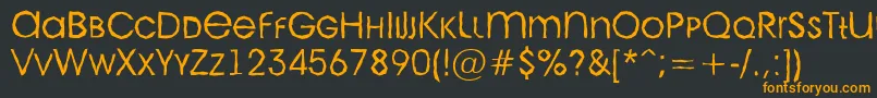 AAvantecpslcbrkLight Font – Orange Fonts on Black Background