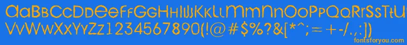 AAvantecpslcbrkLight Font – Orange Fonts on Blue Background