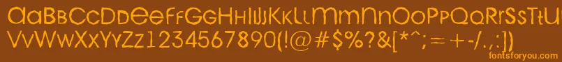 AAvantecpslcbrkLight Font – Orange Fonts on Brown Background