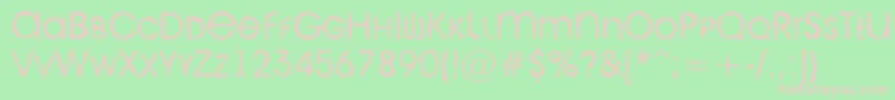AAvantecpslcbrkLight Font – Pink Fonts on Green Background