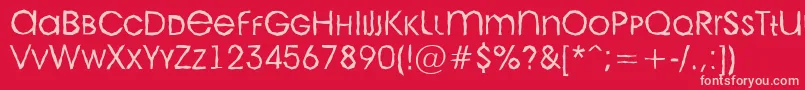 AAvantecpslcbrkLight Font – Pink Fonts on Red Background