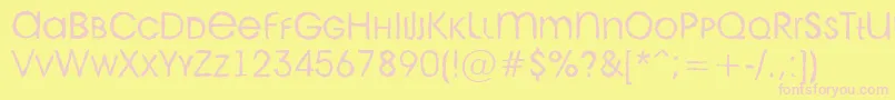 AAvantecpslcbrkLight Font – Pink Fonts on Yellow Background