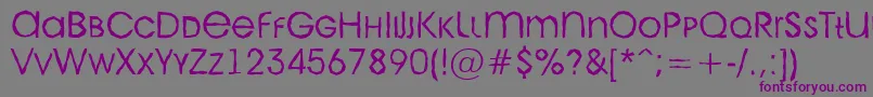 AAvantecpslcbrkLight Font – Purple Fonts on Gray Background