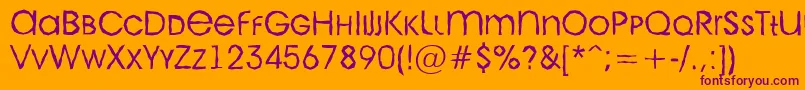 AAvantecpslcbrkLight Font – Purple Fonts on Orange Background