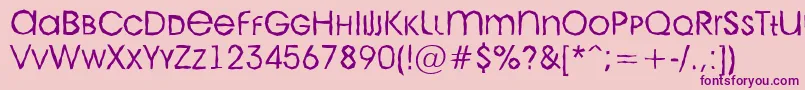 AAvantecpslcbrkLight Font – Purple Fonts on Pink Background
