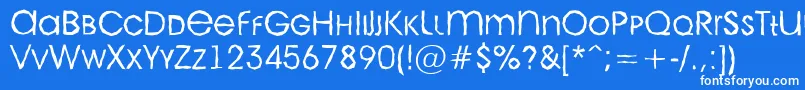 AAvantecpslcbrkLight Font – White Fonts on Blue Background