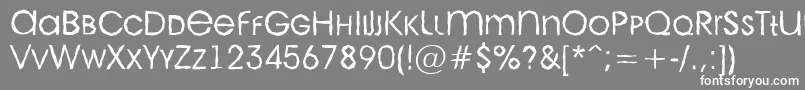 AAvantecpslcbrkLight Font – White Fonts on Gray Background