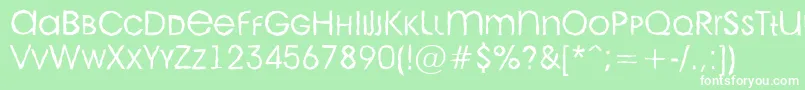 フォントAAvantecpslcbrkLight – 緑の背景に白い文字