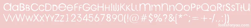 AAvantecpslcbrkLight Font – White Fonts on Pink Background